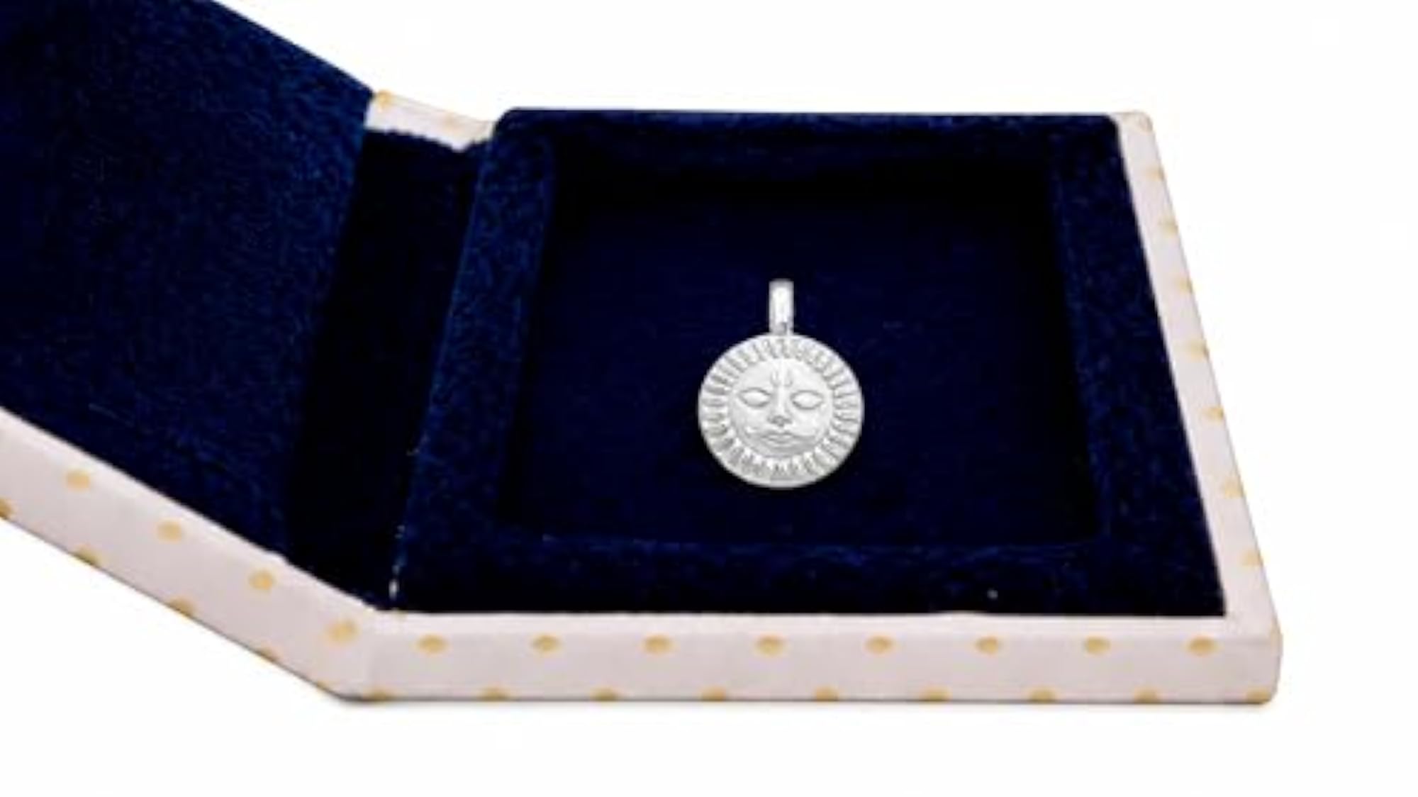 Pure Silver Suraj Pendant Locket, Nazar Protection Charm