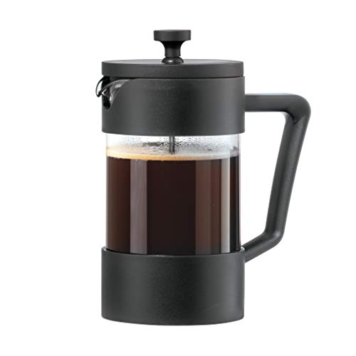 Oggi Borosilicate Glass French Press Coffee Maker (20oz)- 5 Cup Capacity, Coffee Press, Single Serve Coffee Maker, Stainless Steel Lid & Plunger, Make Great Coffee Gifts