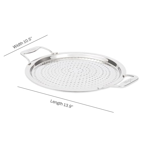 Image of All-Clad Accessory, Stainless Steel Strain & Splatter Guard, 10.5-Inch, Easy, Mess-Free Straining, Multifunctional Design, Pots and Pans, Cookware, Kitchen Gadgets, Cooking Tools, Silver