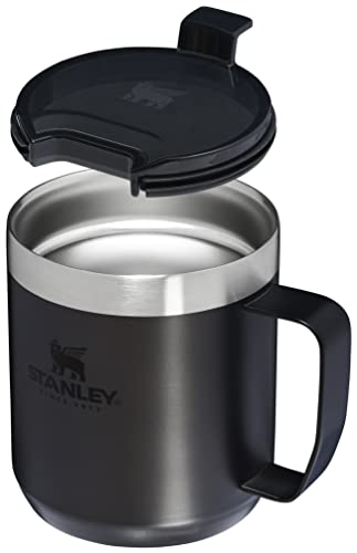Image of STANLEY Stay-Hot Camp Mug | Press Fit Drink Through Lid | Cup for Coffee, Tea and Drinks | Insulated Stainless Steel Coffee Mug | BPA-Free