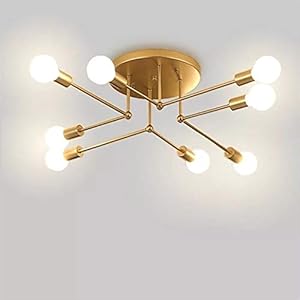 Boerderij kristal 6/8 plafond led kroonluchter verlichting kroonluchter verf metalen glans, 110V-220V (exclusief…