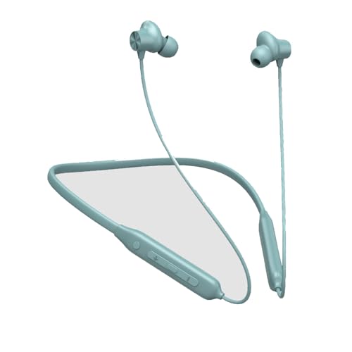 Image of Bluetooth Wireless Neckband Earphones, Silicone, Magnetic Closure, Multi-Device Support,T60 Bullet Bluetooth (Green)