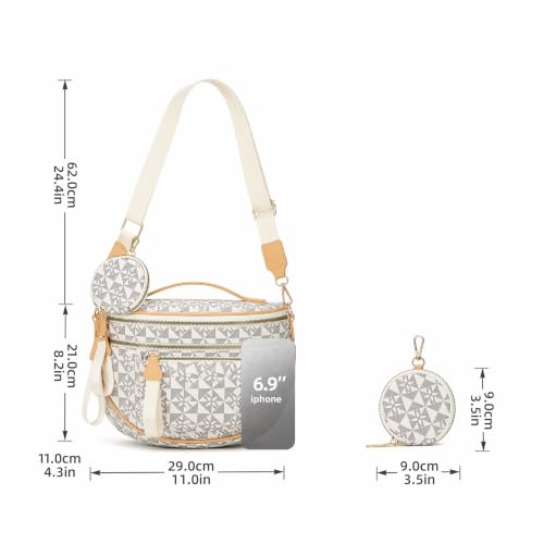 Image of Makes Checkered Crossbody Bag Bum Bag for Women with Pouch