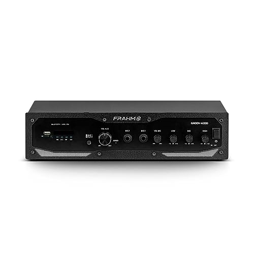 Amplificador Receiver Profissional 400W, Bluetooth, FM, USB, Classe D, 2 Canais GR 4200 Frahm - 32317