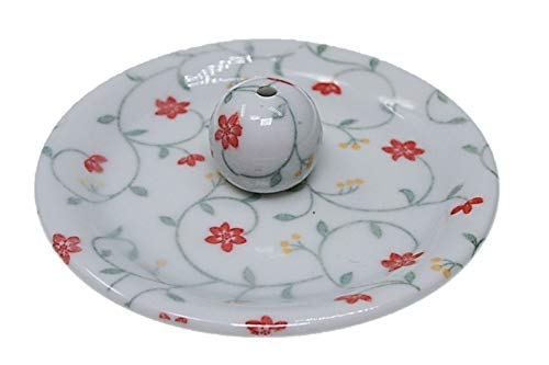 Mino Ware Round Incense Plate with Ball Rest