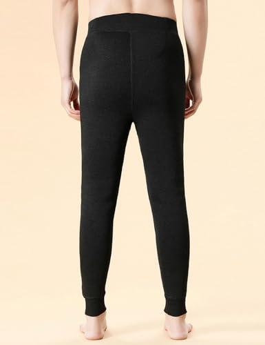 ZGZZ7 Men's Winter Ultra Soft Sherpa Lined Long Johns Thermal Fleece Base Layer Underwear Pants2
