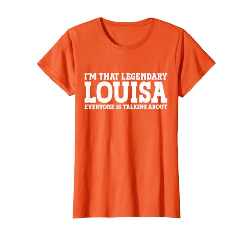 Louisa Personal Name Women T-Shirt, Women, Orange, Large