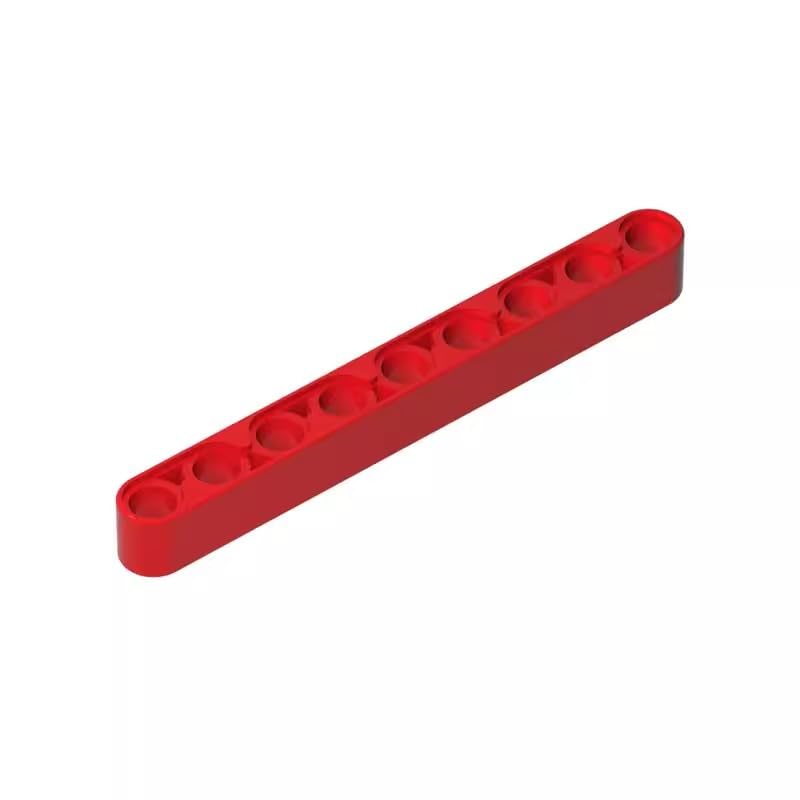 GDS-666 Compatible with LEGO 40490 Technic Beam 1x9 Thick, Red, 50 PCS