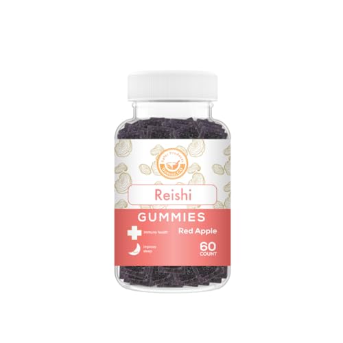 Safer Products Reishi Mushroom Gummies - May Support Immune Health, Relaxation, and Sleep - Red Apple Flavor - Vegan, Non-GMO, Gluten-Free, Gelatin Free - 60 Count