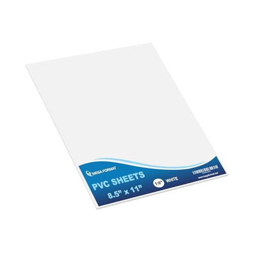 8.5x11 White PVC Sheet