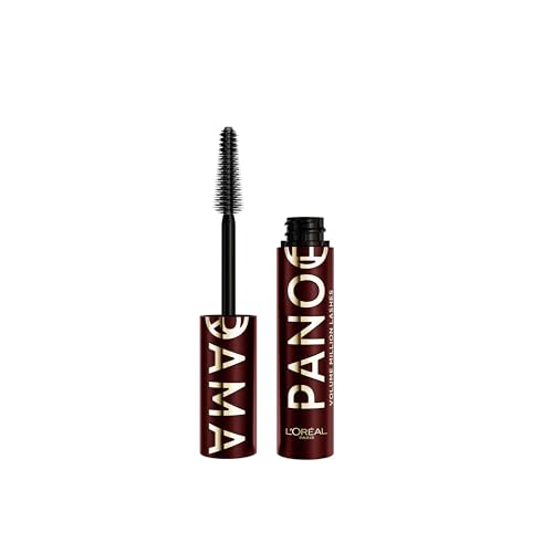 L'Oréal Paris Mascara Volumizzante, Ciglia a Ventaglio e Sguardo Intenso, Senza Grumi e Sbavature, Adatto a Occhi Sensibili, Con il 5% di Complesso Stretchflex, Panorama, Tonalità : Bordeaux Cashmere