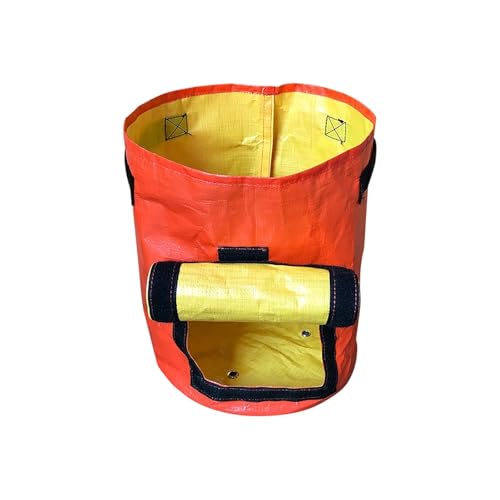 NFEKLFI sacchi per la coltivazione Contenitore for piantare patate, borsa for ortaggi, vaso da giardino spesso, for la coltivazione(Orange)
