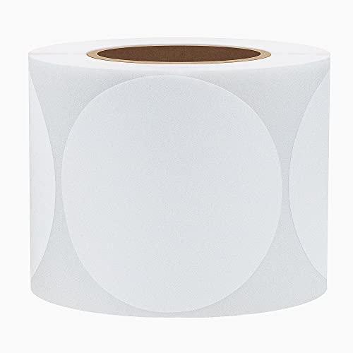 Hybsk White Color Coding Dot Labels Round Semi Gloss Paper Stickers Adhesive Label (2 Inch) #TOP25