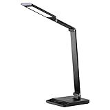 TaoTronics TT-DL048 Desk Lamp with 1000 Lux Bright Yet Eye-Caring LED Panel and 5 Color Modes, USB Port, 1-Hour Auto-Timer and Nightlight Function, Black