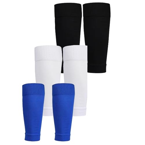 HJDJBD 3 Paires Manchon Compression Mollet & Chaussettes Compression pour Hommes et Femmes - Améliore la Circulation Sanguine - Pour Course à Pied, Vélo, Voyage et Avion