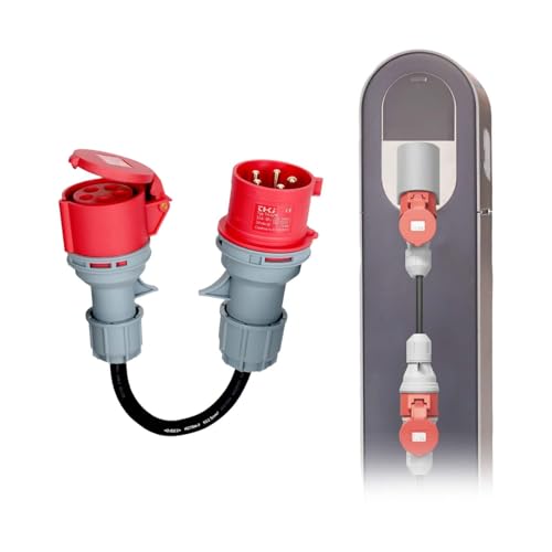 32A maschio a 16 A,3 fasi,Cavo adattatore CEE,cavo ad alta tensione CEE adattatore spina e presa 32A a 16A,380-415V,Cavo adattatore cee,Impermeabile IP44, adatto a cantieri edili, case mobili, ecc