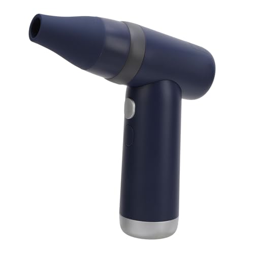 Jectse 強力なダストブロワーポータブルミニジェットドライブロワーキャンプ車用ABS PP 4W 4ギア、アウトドアスポーツ用電動ダスター (青)