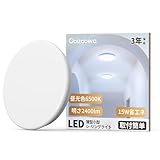 Coizabera 小型 シーリングライト 15W 2400lm 昼光色6500K 玄関灯 天井 照明 LEDライト小型 LED 照明器具 3畳 4畳 4.5畳 6畳 ミニシーリングライト 薄型 廊下照明 トイレライト 洗面所 クローゼット 階段 節電 工事不要 高演色 長寿命(壁スイッチ）