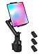 QWORK® Auto Tablet Halterung Smartphone Halterung Montage am Auto-Getränkehalter-Schlitz, Erweiterbarer Basis 65-110 mm