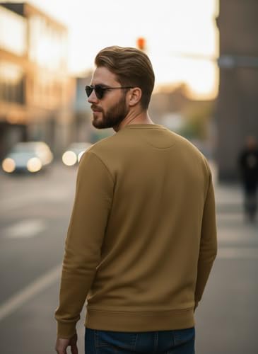 Image of Mack Jonney Men Regular Fit Fleece ||Black||Round Neck Solid||Sweatshirt-JM3911