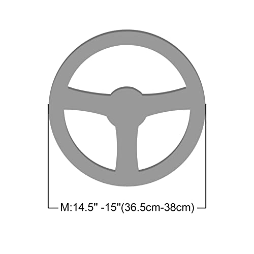 Mictoc Baja Steering Wheel Cover With Ethnic Style,15 Inch Coarse Flax Cloth Odorless Steering Wheel Protection,Universal Fit Most Car #TOP4