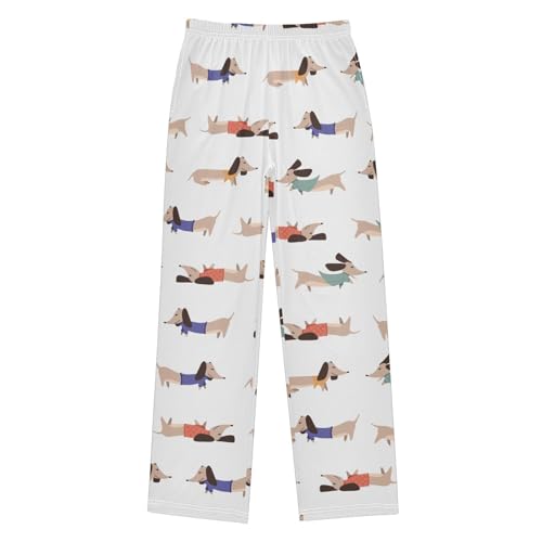 Boys' Pants Cute Dog Dachshund Long Bottoms Jogger Pants Elastic Waist Trousers with Pockets S-XL