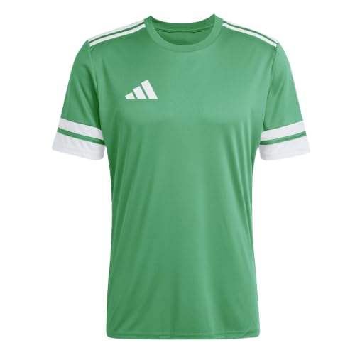 adidas Uomo Squadra25 Jersey Short Sleeve Shirt, Team Green/White, L