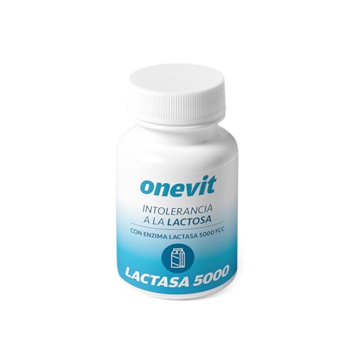 Onevit Lactasa 5000 FCC - Actúa a PH bajo para mejor digestión - Intolerancia a la lactosa - 45 cápsulas
