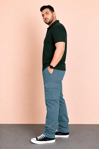 Image of INKKR Men Plus Size Cargo Pants || Plus Cargo Pants Cotton || 2XL-6XL