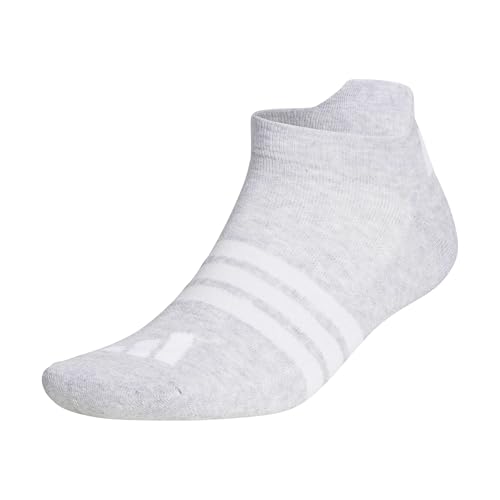 adidas Unisex Performance Ankle Sock, Light Grey Heather/White, 12-15