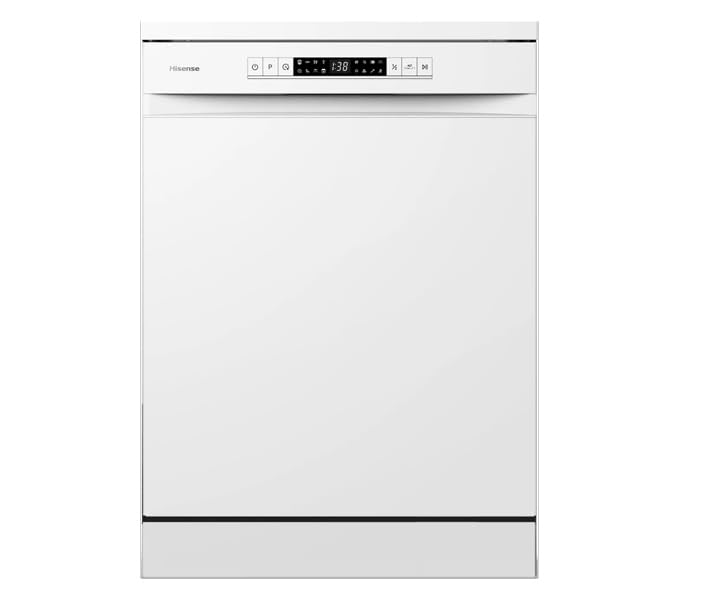 Hisense 15 Place settings Freestanding Dishwasher 8 Programs Color White Model - HS623E90W - 1 Year Full Warranty.