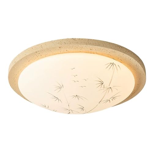 Applique murale Wabi-sabi en pierre et plafonnier rond encastré 3CCT pour couloir