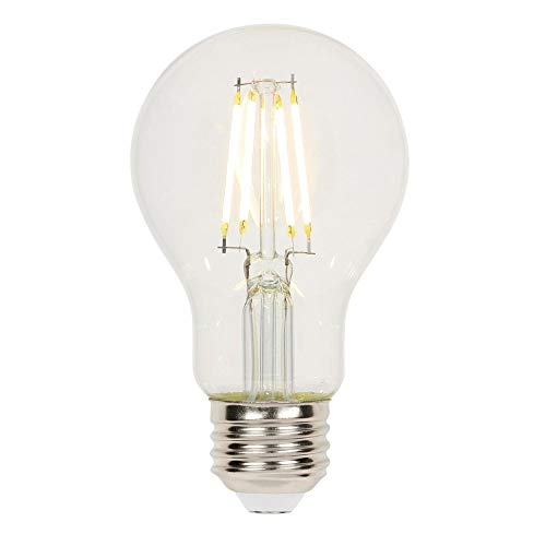 Image of Westinghouse 5316420 4.5 Watt (40 Watt Equivalent) A19 Dimmable Clear Filament LED Light Bulb, Medium Base, 6-Pack