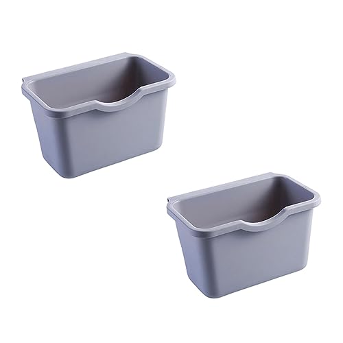 Caneca de basura colgante para puerta de gabinete gris