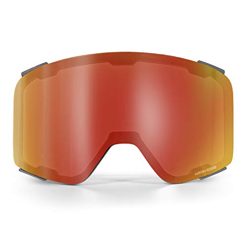 WildHorn Outfitters Pipeline Ski Goggle Replacement Lenses, Blaze (Adult)