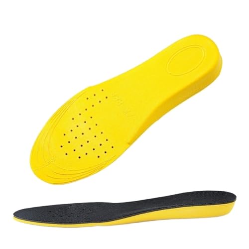 Plantillas Altura 1 par de plantillas transpirables con absorción de impactos invisibles for aumentar la altura del talón, almohadilla amarilla(1-Yellow-H 1.5 cm,EU 35-40(250mm))