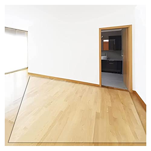 Jcnfa- Bodenschutzmatte| PVC | Hartboden | Transparent | Stuhlunterlage Bürostuhlunterlage Bodenschutz Schutzmatte,1mm dick, 75/95/115/135/155cm breit ( Color : 1mm , Size : 155x275cm/61x108.2in ) Cover