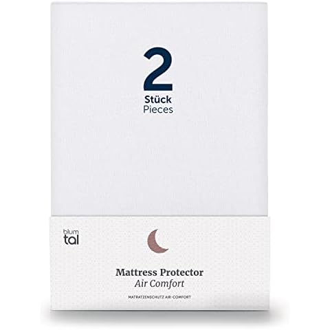 Blumtal Waterproof Mattress Protector Air Comfort - OEKO-TEX Certified, Anti-Allergy Mattress Cover, Washable and Rustle-Free King Size Mattress Protector - King, Pack of 2 (150 x 200 x 27 cm) Cover