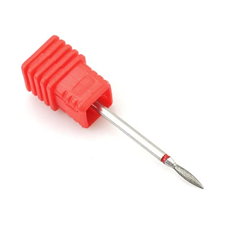 Natury Nails Fresa Flame de Diamante para Torno de uñas 9.5 x 2.1mm Broca Manicura Rusa, Cutículas...