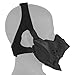 Jungle Leopard Airsoft Mask, Skull Half Face Masks Silver Red Black(Black)