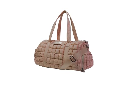 Gym Bag with Shoe Compartment and Yoga mat holder, Duffle Bag with Wet Pocket and Cup holder 40 oz, Weekender Bag, Carry On Overnight Bag for Women with Toiletry Bag (Khaik)