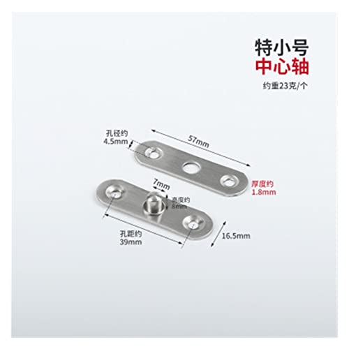 Charnière rotative 360 axe de rotation acier inox 57mm pivot - 3