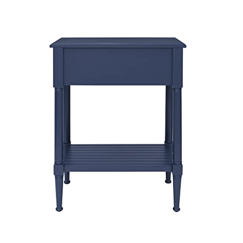 Linon Raleigh Navy Accent Table with Storage and Whimsical Starfish Drawer Pulls, 30.25" Tall - Image 10