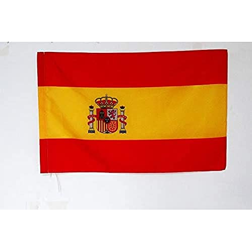 AZ FLAG - Drapeau national de course automobile Espagne - 90x60 cm - Drapeau De Commissaire 100% Polyester Avec Fourreau et Cordelette - Pavillon 45 g