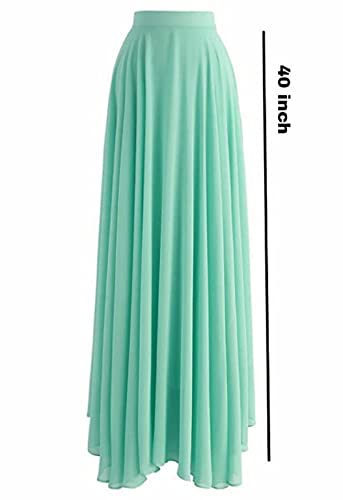 Image of Women's Full Length Georgette Long Skirt- 8 Meters Maxi Flare.