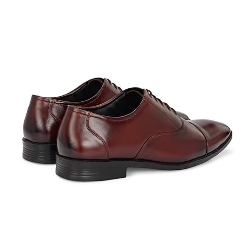 Image of Blue Leather by Centrino Genuine Leather Slip-On Men's Formal Shoe |Stylish with Soft Cushioned Insole |Trendy Non Lace-Up Design |Durable Leather with Anti-Skid Sole | Perfect for Formal Wear (4021)
