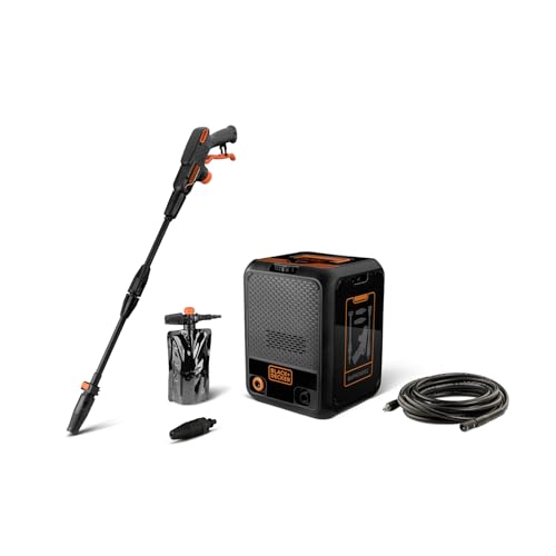 Black+Decker Hidrolimpiadora BXPW1900C, Compacta, Alta presión, para Coche y hogar, Presión máx. 150 Bar, Caudal máx. 460 l/h, Consumo 1900 W
