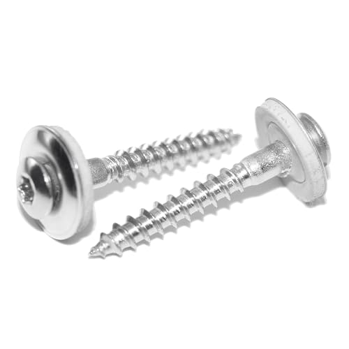Spengler Screws 4.5 x 65 Pack of 20 with EPDM Sealing Washer Diameter 15 mm and TX20 Drive Made of A2 Stainless Steel - Rustproof