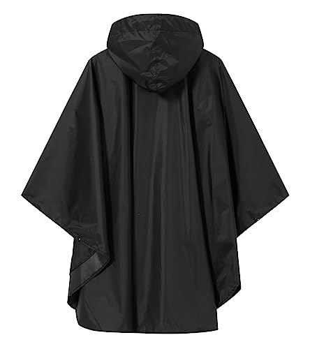 Image of SaphiRose Lightweight Kids Rain Poncho Waterproof Jacket Zipper Up Rain Coat