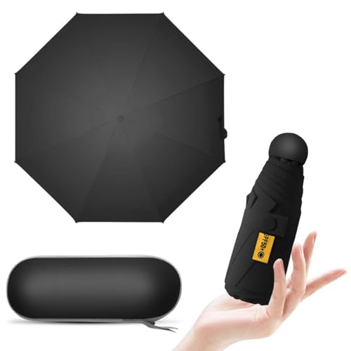 RENDIN Sombrilla Portatil para Sol y Lluvia - Paraguas de Bolsillo para Viaje, 8 Varillas Mini Sombrilla Paraguas UV...